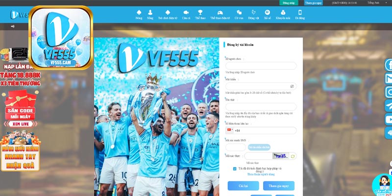 Điều kiện đăng ký VF555