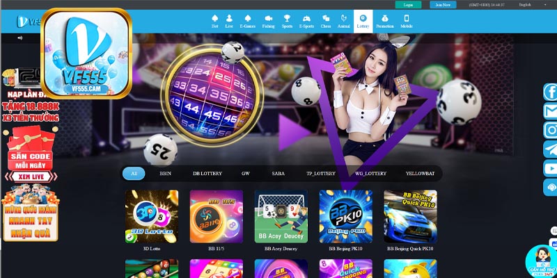 Giới thiệu về sảnh cược xổ số VF555