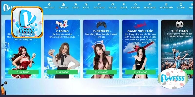 Những trò chơi đẳng cấp tại Casino VF555